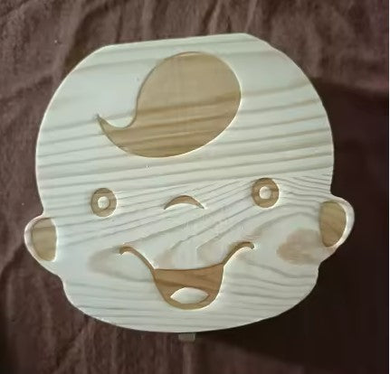 CAJA DE DIENTES DE LECHE DE MADERA PARA NIÑO/NIÑA